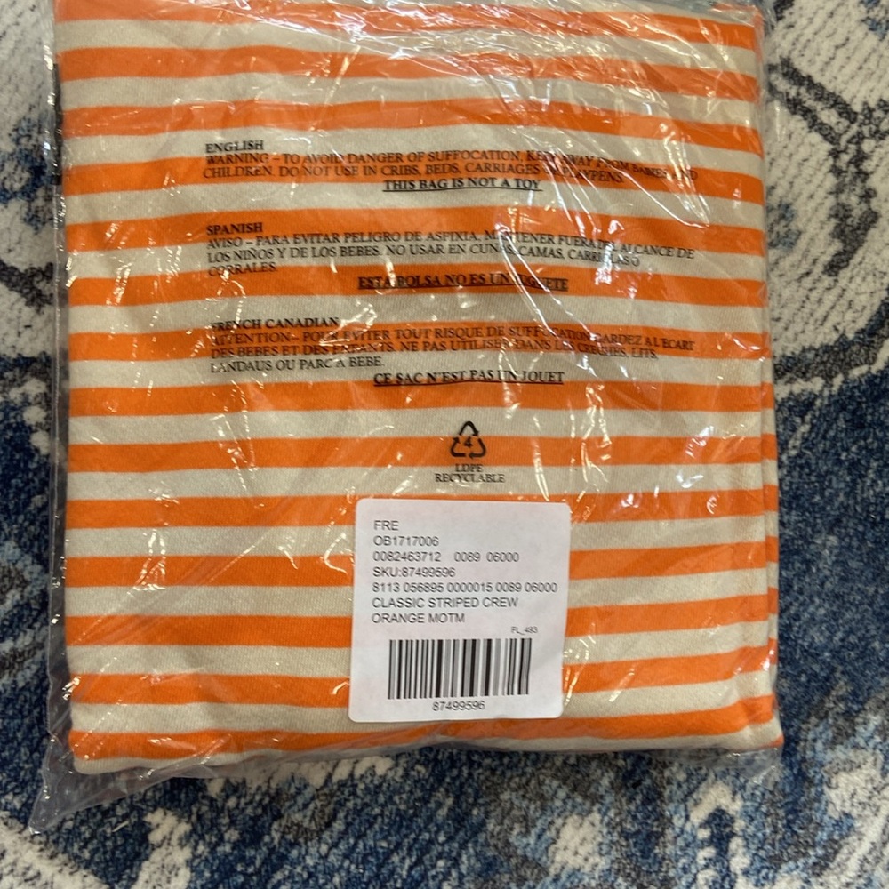 FP Movement by Free People Orange and Green Striped Sweater - Picture 7 of 7